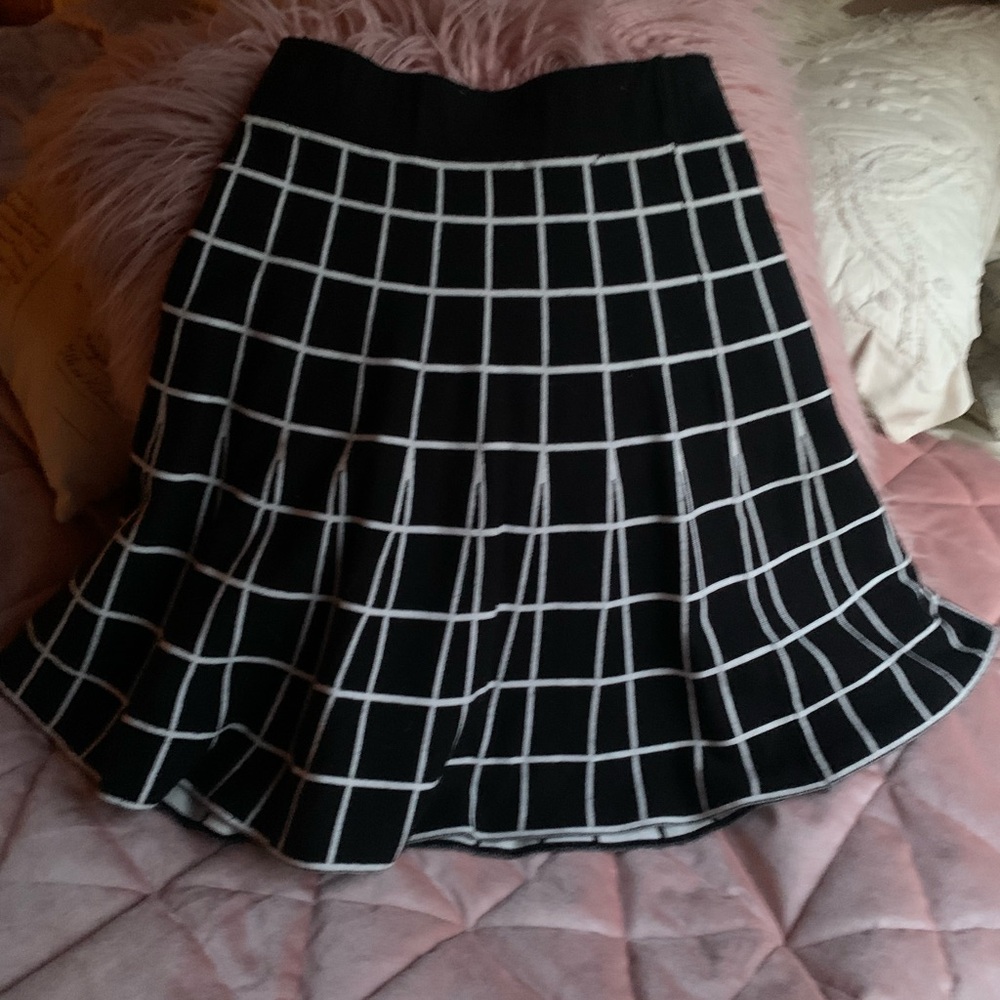 Vintage custom reversible Black & White Checkered mini
